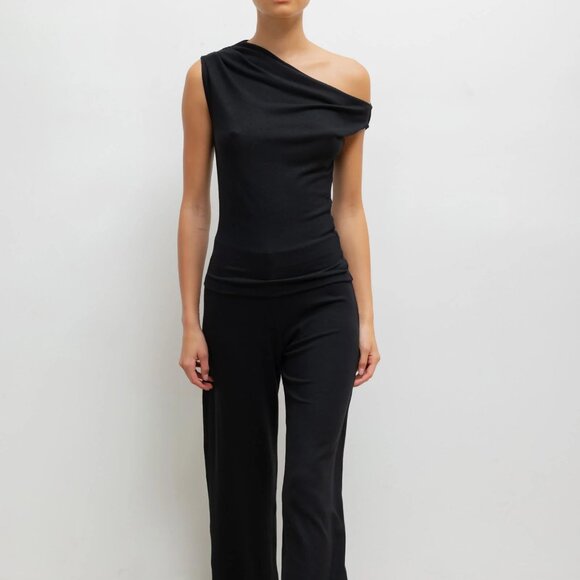 NWT Leset Lauren Wide Leg Pant in Black - Size Medium - Picture 3 of 10